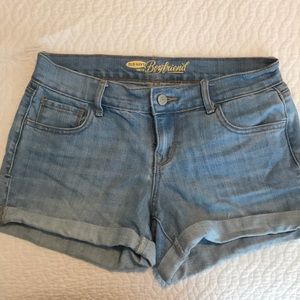 Light fade old navy denim shorts